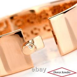 Roberto Coin Diamond 2.53ct Pink Sapphire 18k Rose Gold Bangle Bracelet 46 Grams