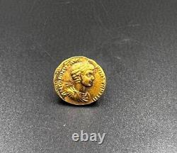 Roman Gold Coin 17 k 4 Grams Jewelry Necklace Pendant Collectables