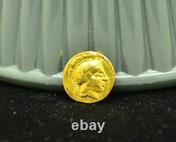 Roman Style 22K Gold Bullion Art Round 12.3mm 2.9 grams