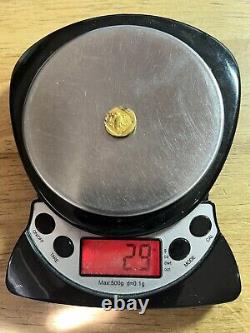 Roman Style 22K Gold Bullion Art Round 12.3mm 2.9 grams