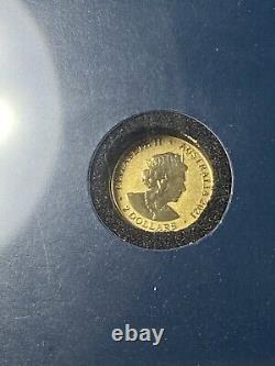 Royal Australia Mint Mini Money Koala 1/2 gram Gold Frosted Uncirculated Coin