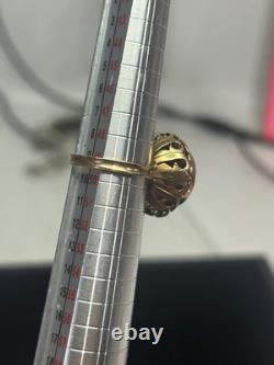 SASA Ancient Greek Faux Gold Coin Set In 14k Size 5 Ring 5.45 Grams