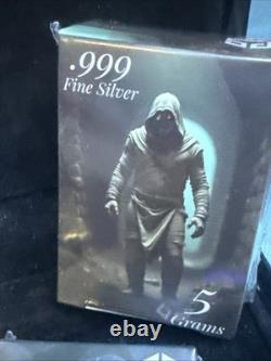 SILVER & GOLD? 4 Pan Silver 5 Gram Boxes & 1 Graded 1/200 Egyptian Gold Coin