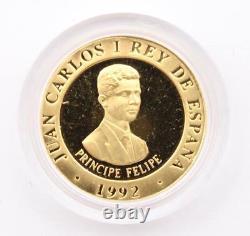 SPAIN 1992 10,000 Pesetas coin BASEBALL 3.37 grams. 999 gold Choice Proof