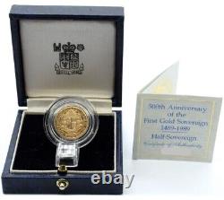 SPECIAL DEAL. 1989 500 Anniversary Gold Proof Half Sovereign. Queen Elizabeth