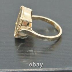 STUNNING 14K YG LADIES DOS Y MEDIO GOLD COIN RING SZ 7 A17089 6.00 grams