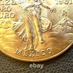 SUPERB GEM BU 1981 Mexico Mo Libertad Onza 1/2 Oz. 999 Gold Oro Puro Coin