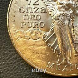 SUPERB GEM BU 1981 Mexico Mo Libertad Onza 1/2 Oz. 999 Gold Oro Puro Coin