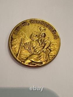 Saint Christopher 10 carat gold coin weight 20 grams