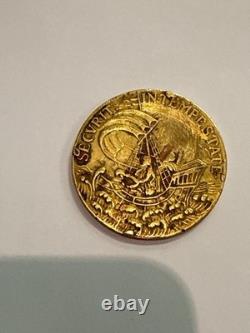 Saint Christopher 10 carat gold coin weight 20 grams