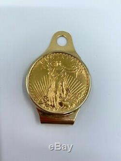 Saint Gaudens. 900 Gold Coin Money Clip 14K Yellow Gold 45.4 Grams