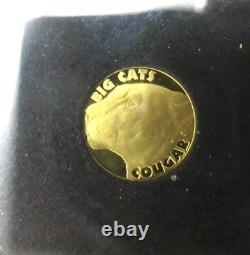 Scarce 999 0.5 Grams Gold Coin, Cougar, Pobjoy Mint, Coa & Box, Sierra Leone $4