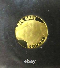 Scarce 999 0.5 Grams Gold Coin, Cougar, Pobjoy Mint, Coa & Box, Sierra Leone $4