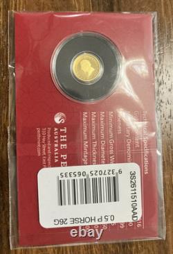 (Series III) 2026 Australia 1/2 Gram Gold Lunar Horse New in card The Perth Mint