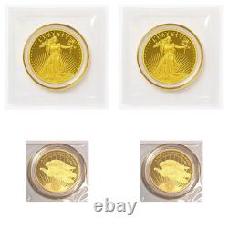 Set of 2 2025 Cook Islands St. Gaudens $5 Gold $5 Coins. 9999 24K