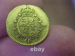 Sharp 1786 1/2 Escudo Spain Gold Coin Piece Charles III M DV Km425.1 Madrid