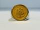 Size 6.5 Mexico 1945 2 Peso Gold Coin Solid 14k Yellow Gold Pinky Ring 9 Grams