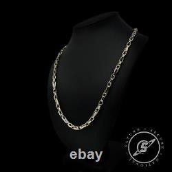 Solid 14K Gold Box Chain Necklace Handmade with Finest Italian Gold 24