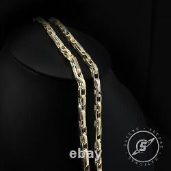 Solid 14K Gold Box Chain Necklace Handmade with Finest Italian Gold 24