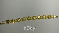 Solid 18k gold beautiful 13mm coin bracelet 16.58 grams 6.5 long