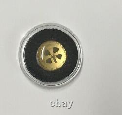 Solid. 999 (1 gram) Republic of Palau gold coin size