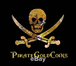 Solid Gold Repo Peru 8 Escudos 1740 Pirate Gold Coins 10.3 Grams 14kt Gold