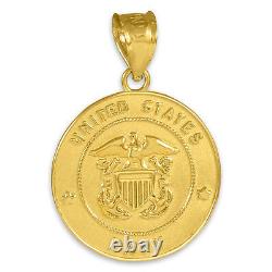 Solid US Navy Solid Gold Coin Pendant