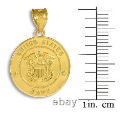 Solid US Navy Solid Gold Coin Pendant