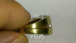 Solid heavy 18k gold roberto coin citrine ring 13.92 grams sz 7