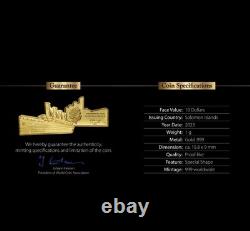 Solomon Islands Titanic Gold Coin (Mint Condition only 999 made)