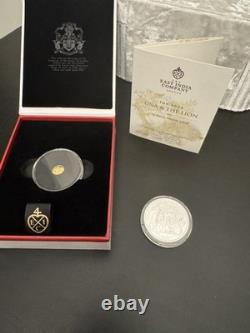 St. Helena Una & the Lion small gold and 1 oz silver coin