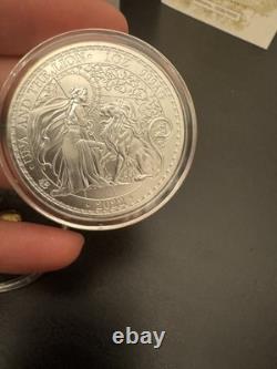 St. Helena Una & the Lion small gold and 1 oz silver coin