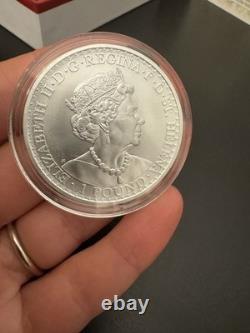 St. Helena Una & the Lion small gold and 1 oz silver coin