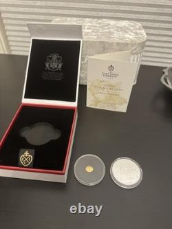 St. Helena Una & the Lion small gold and 1 oz silver coin