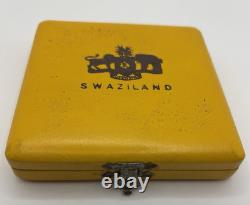 Swaziland Gold 50 Emalangeni 1975 King Sobhuza II 75th Birthday Box & COA KM#26