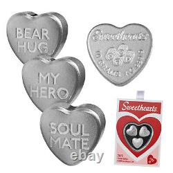 Sweethearts Candy 30 gram Silver PAMP Suisse 3-Heart Set (2023)