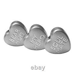 Sweethearts Candy 30 gram Silver PAMP Suisse 3-Heart Set (2023)