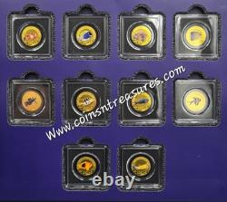THE MOST INTERESTING CORAL FISH 10 Coins Complete collection 1/1000 999 Gold 24k