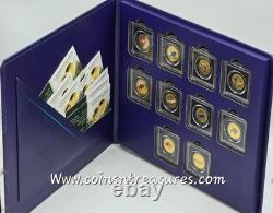 THE MOST INTERESTING CORAL FISH 10 Coins Complete collection 1/1000 999 Gold 24k