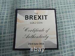 The Brexit Gold Half Gram Coin-boxed Mint