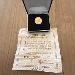 The Columbia Mint Miniature 1980 Krugerrand South Africa Coin 24kt Gold 3 grains