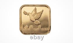 The Holy Land Mint GOLD Dove of Peace Bar 1 Gram