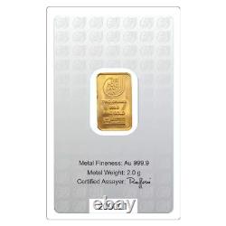 The Holy Land Mint GOLD Dove of Peace Bar 2 Grams in Assay