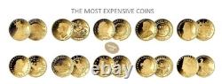The Most Expensive Coins 10 Coins Complete collection 1/1000 999 Gold