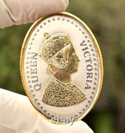 The Royal Queen Victoria 10 Grams Silver Coin 999 Purity Gold Polish CERTIFIED