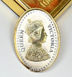 The Royal Queen Victoria 10 Grams Silver Coin 999 Purity Gold Polish CERTIFIED