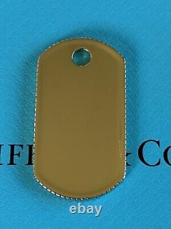 Tiffany & Co 18K Gold Coin Edge Dog ID Tag Pendant Unmonogrammed Rare 19.1 Grams