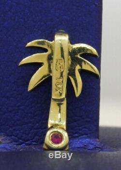 Tiny! Lovely Roberto Coin 18k Yellow Gold Palm Tree Pendant! 0.9 Grams #j27