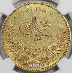 Turkey AH1293//2 500 Kurush 36 Gram Gold Coin KM#727 Abdul Hamid II NGC AU55 AU+
