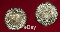 Turkish Kemal Ataturk Pure Gold Cufflinks C 2003 Large Gold Coins. 23.2 Grams